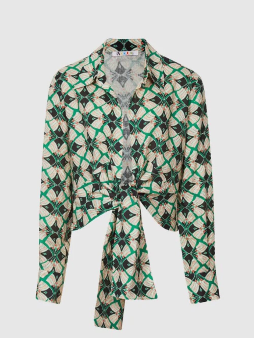 REISS Corinne Linen Tie Waist Shirt